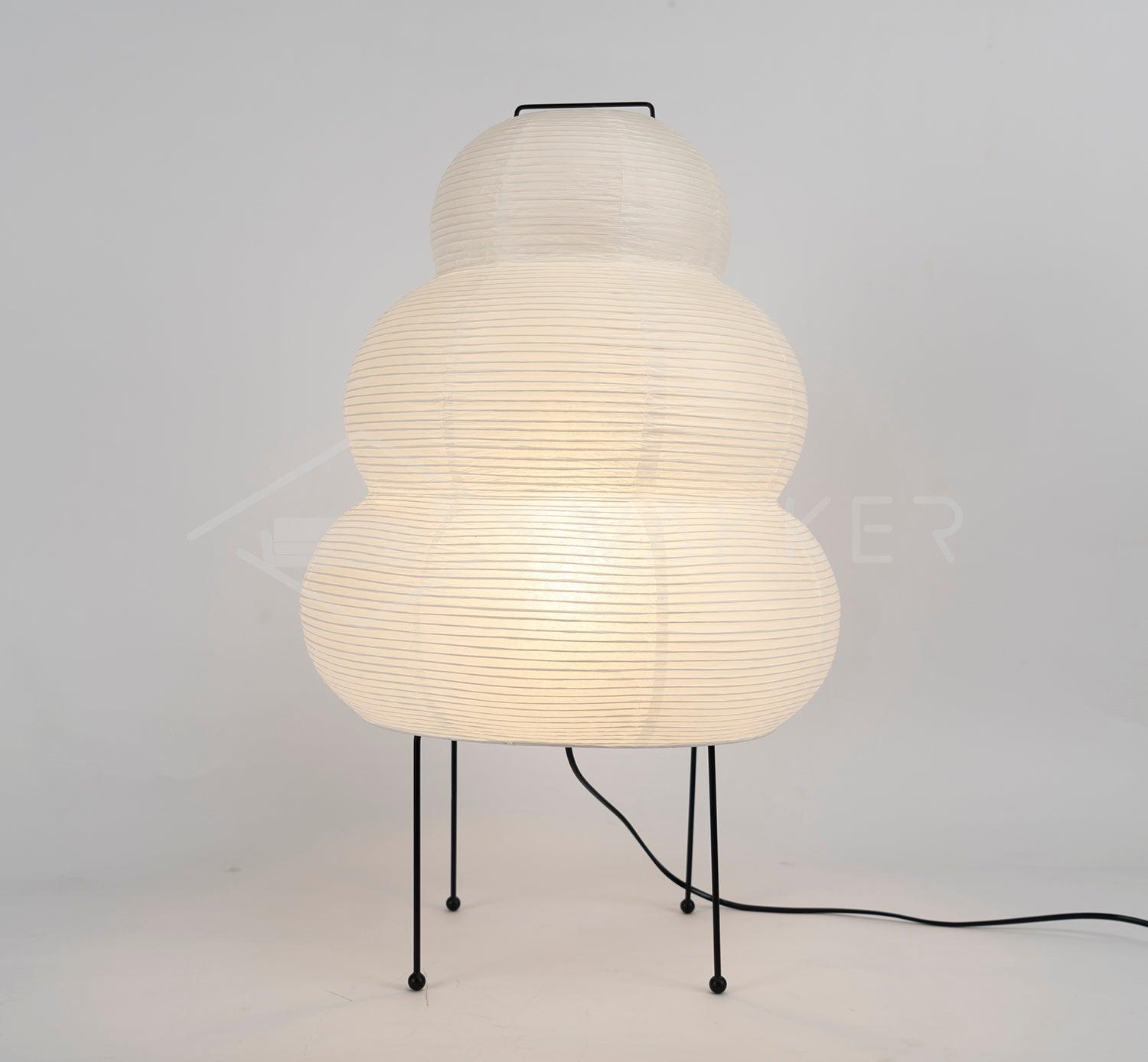 Lampe à poser moderne Fleming en papier Blanc