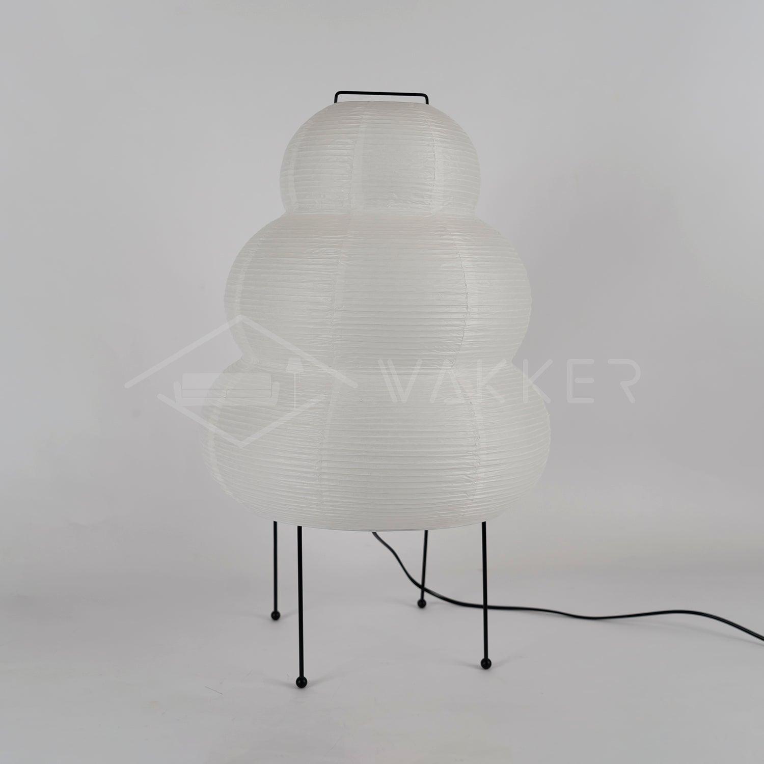 Lampe à poser moderne Fleming en papier Blanc