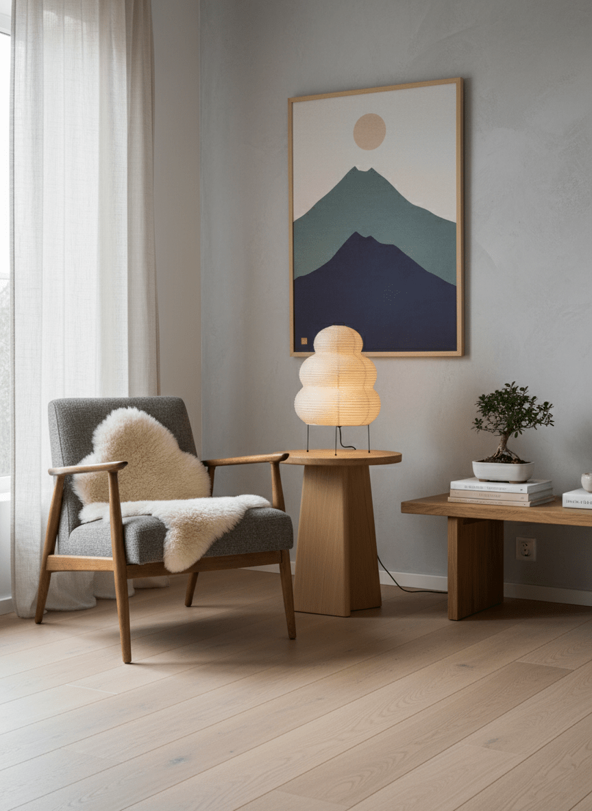 Lampe à poser moderne Fleming en papier Blanc
