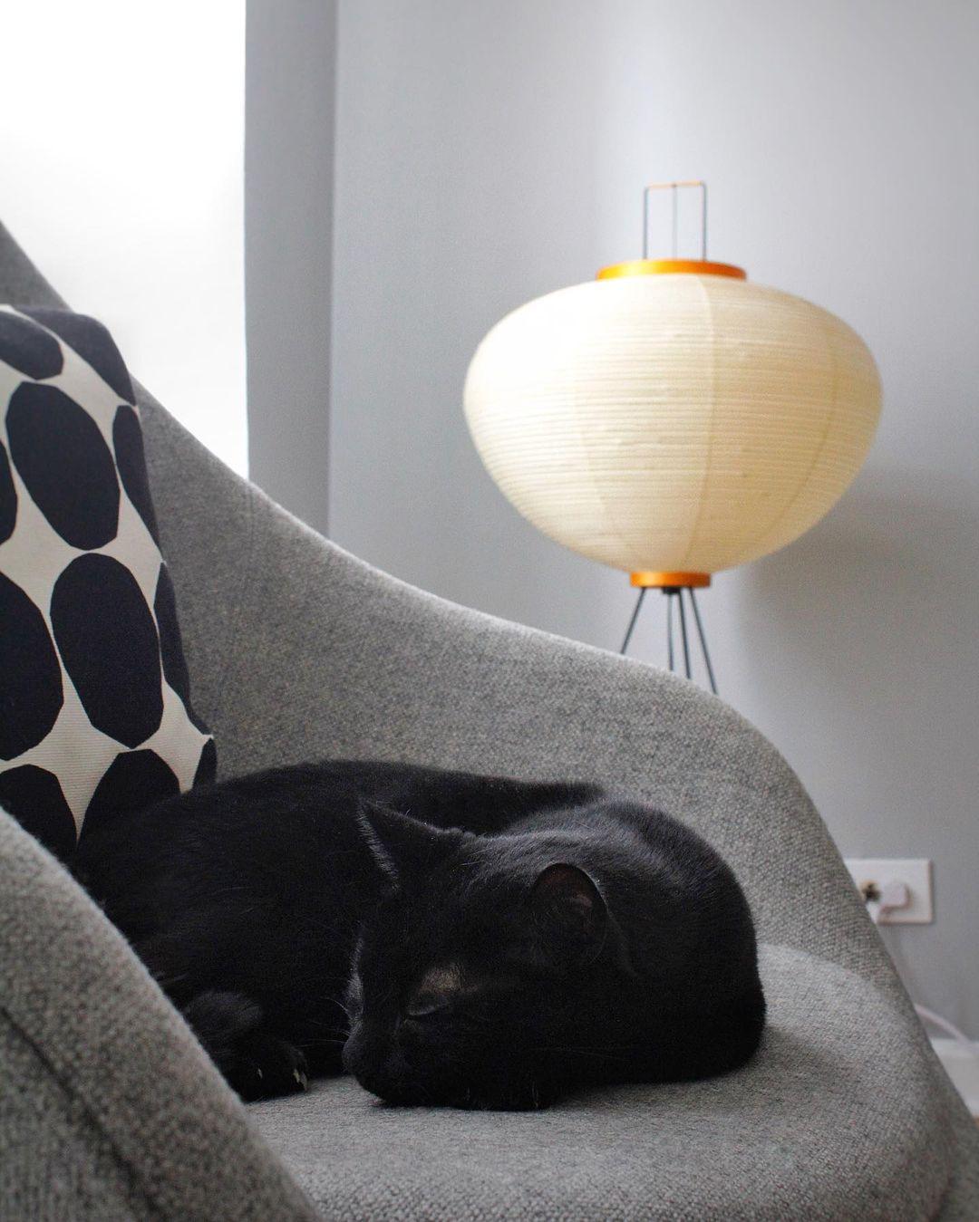 Lampadaire moderne Cyril en papier Blanc