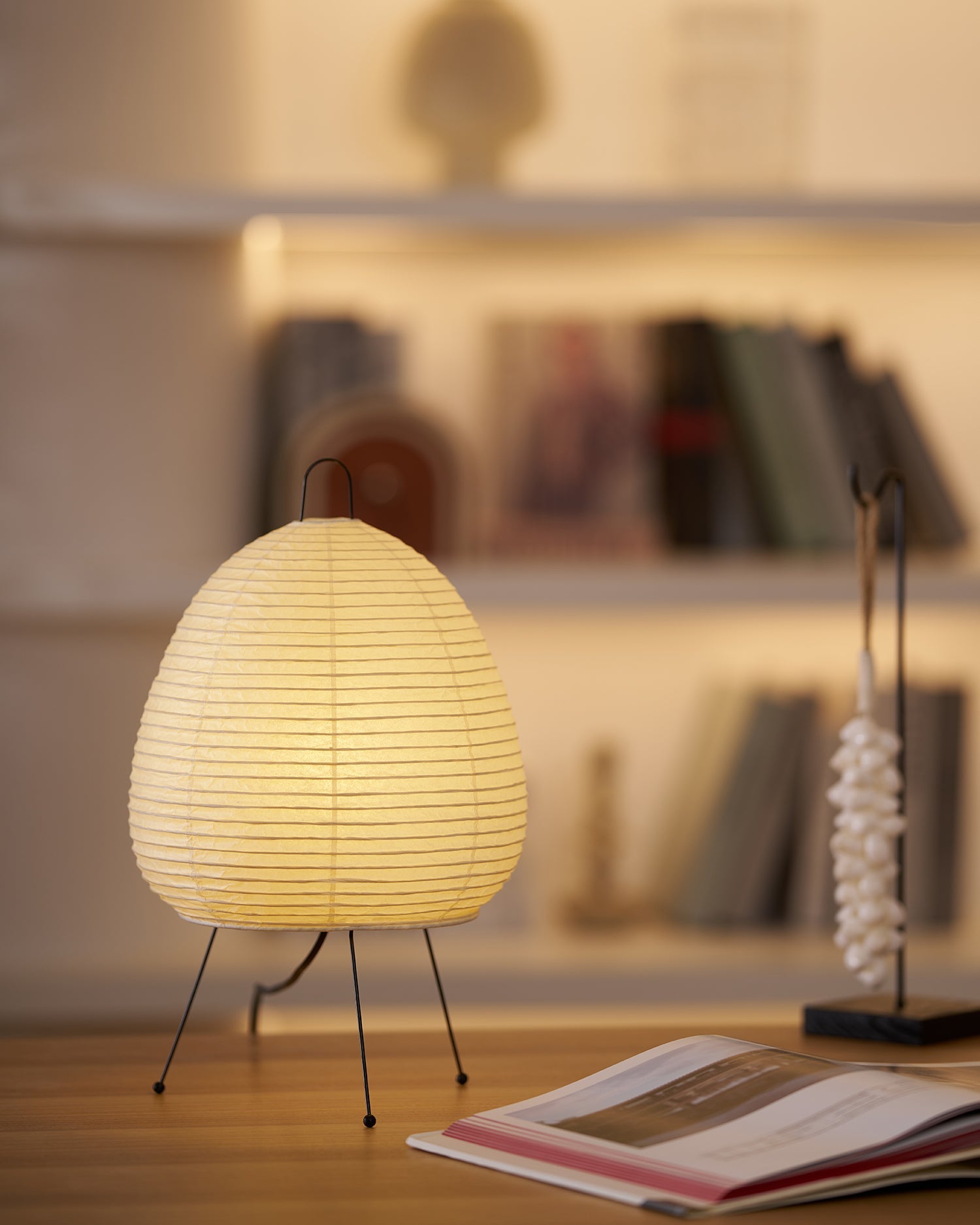 Lampe à poser moderne Fleming en papier Blanc