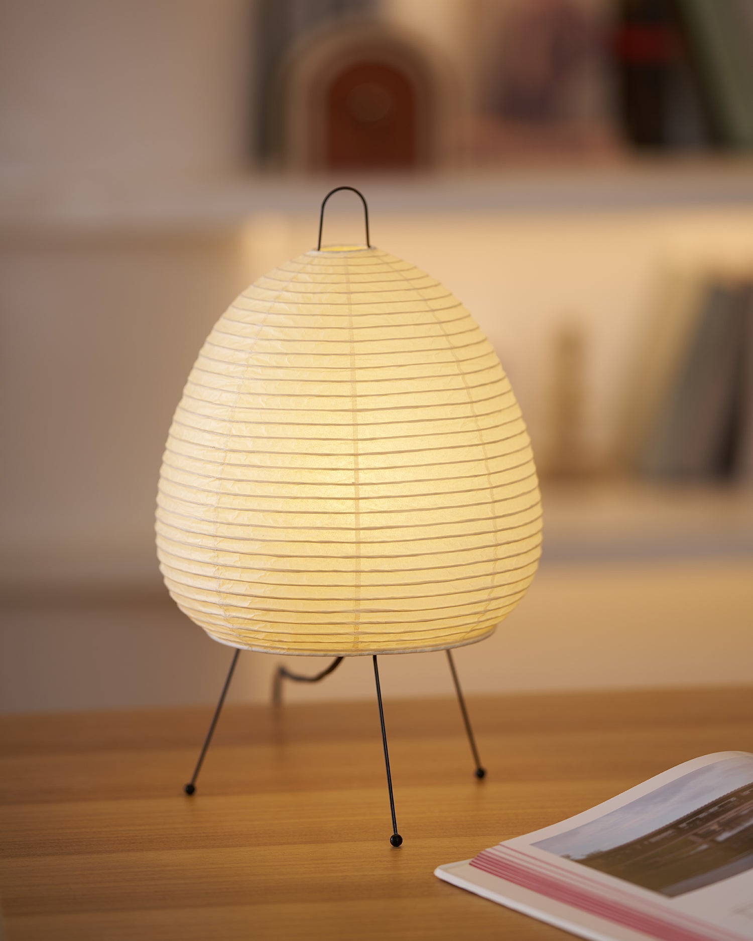 Lampe à poser moderne Fleming en papier Blanc