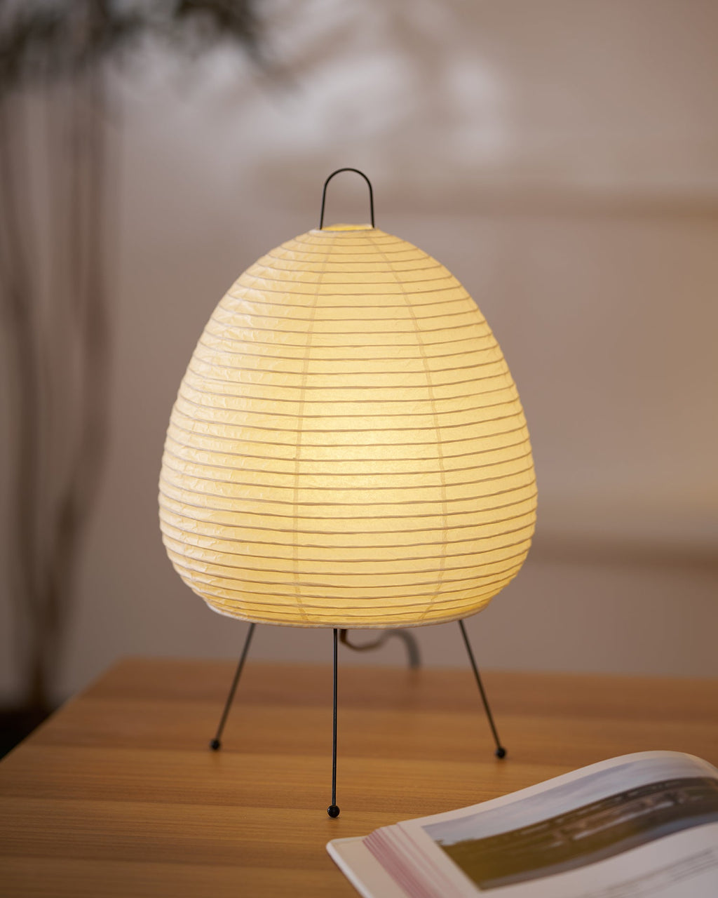 Lampe à poser moderne Fleming en papier Blanc