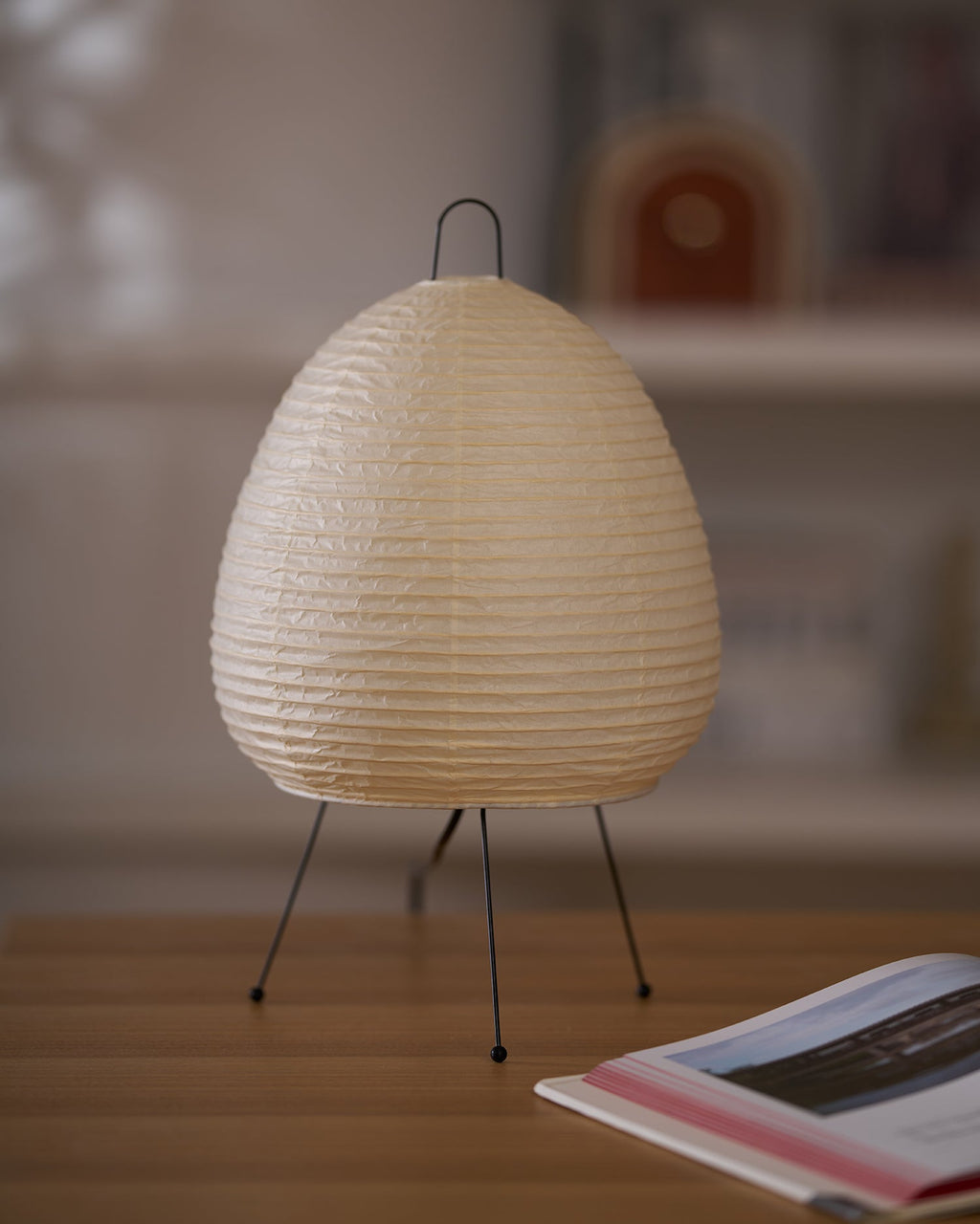 Lampe à poser moderne Fleming en papier Blanc