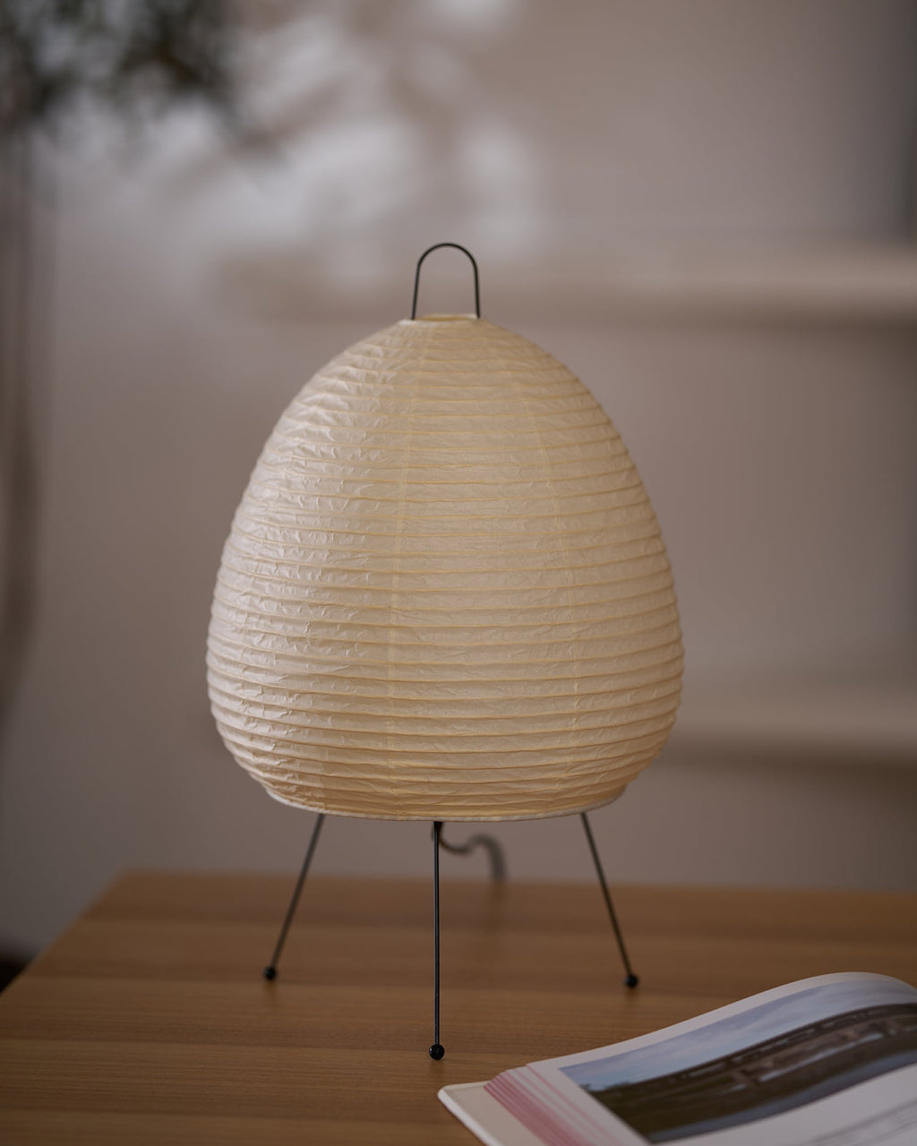 Lampe à poser moderne Fleming en papier Blanc