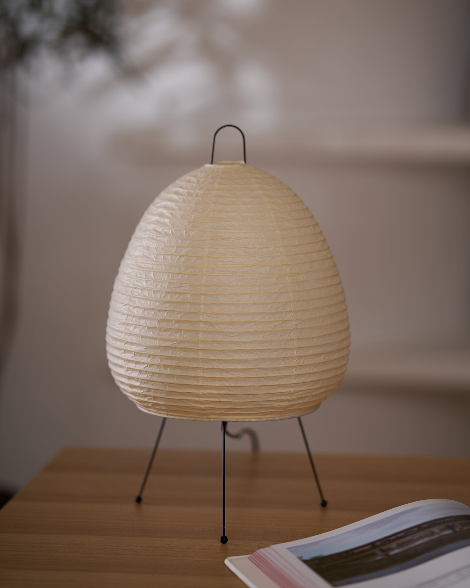 Lampe à poser moderne Fleming en papier Blanc