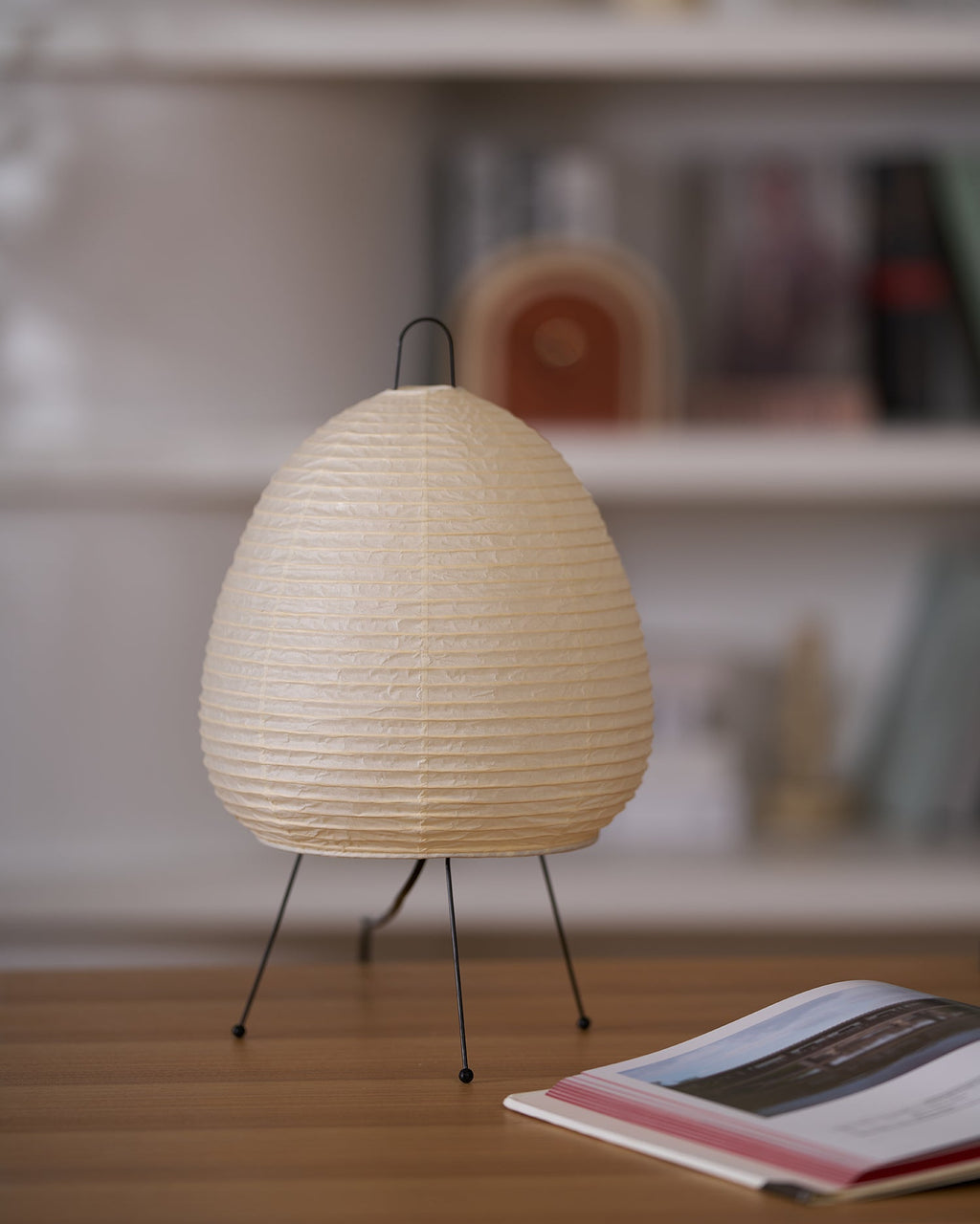 Lampe à poser moderne Fleming en papier Blanc