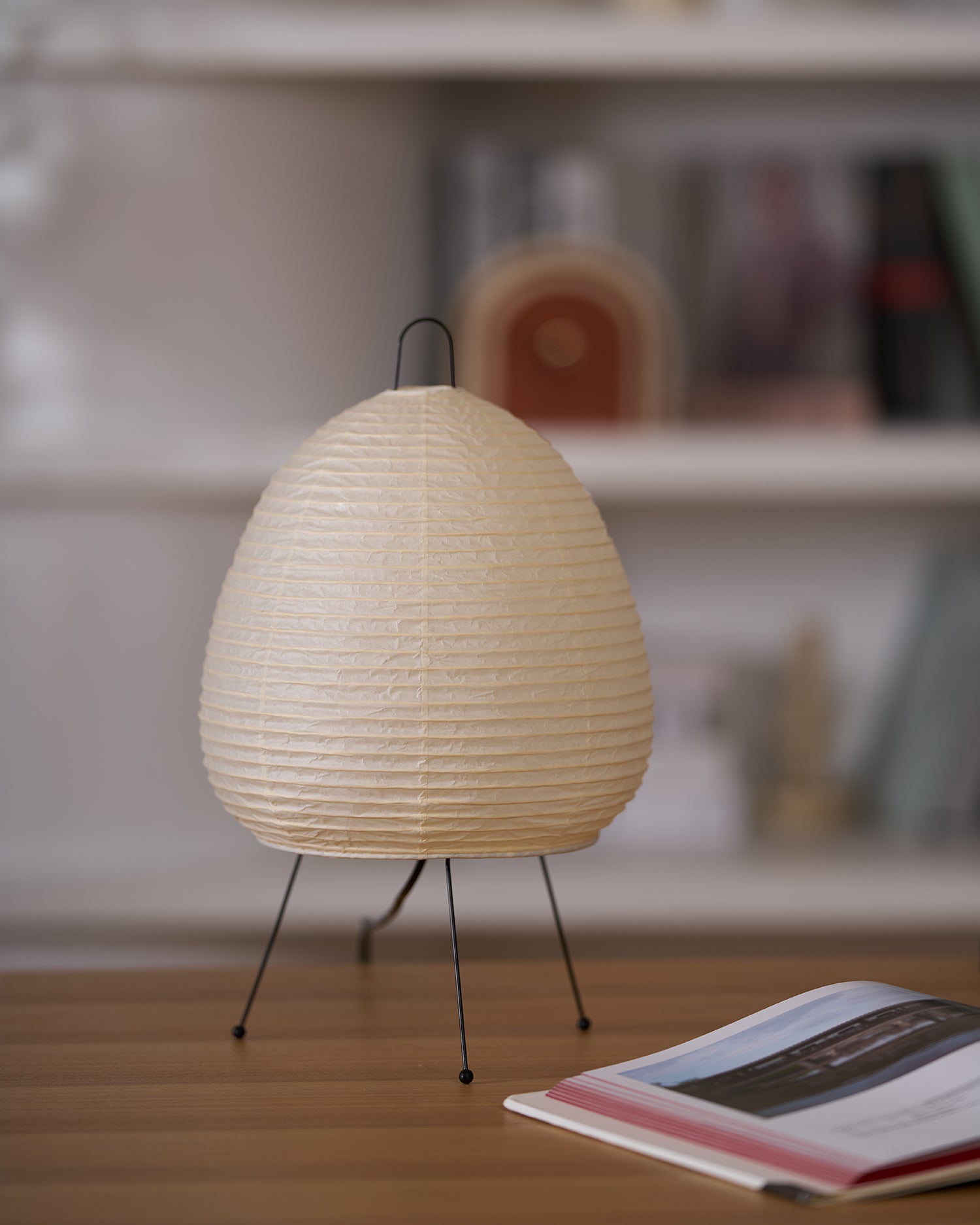 Lampe à poser moderne Fleming en papier Blanc