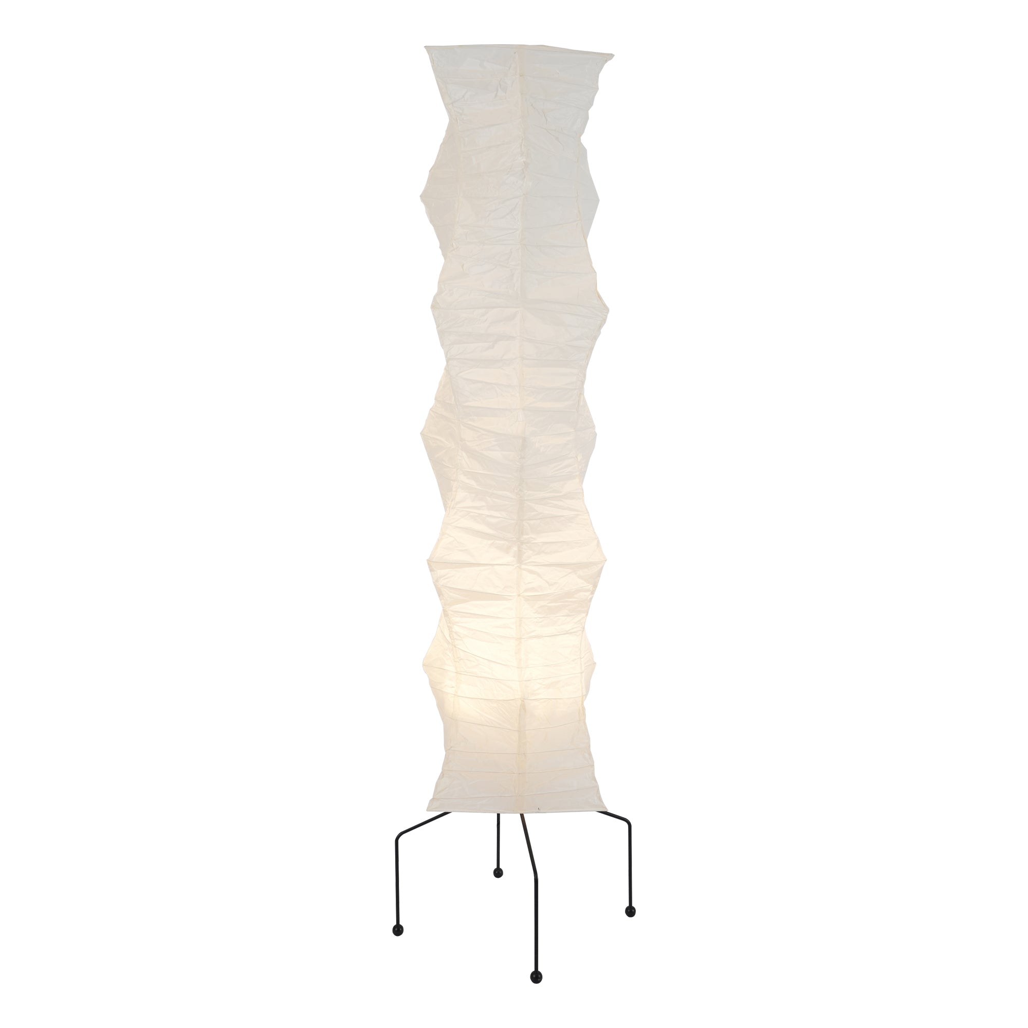 Lampadaire moderne Cyril en papier Blanc