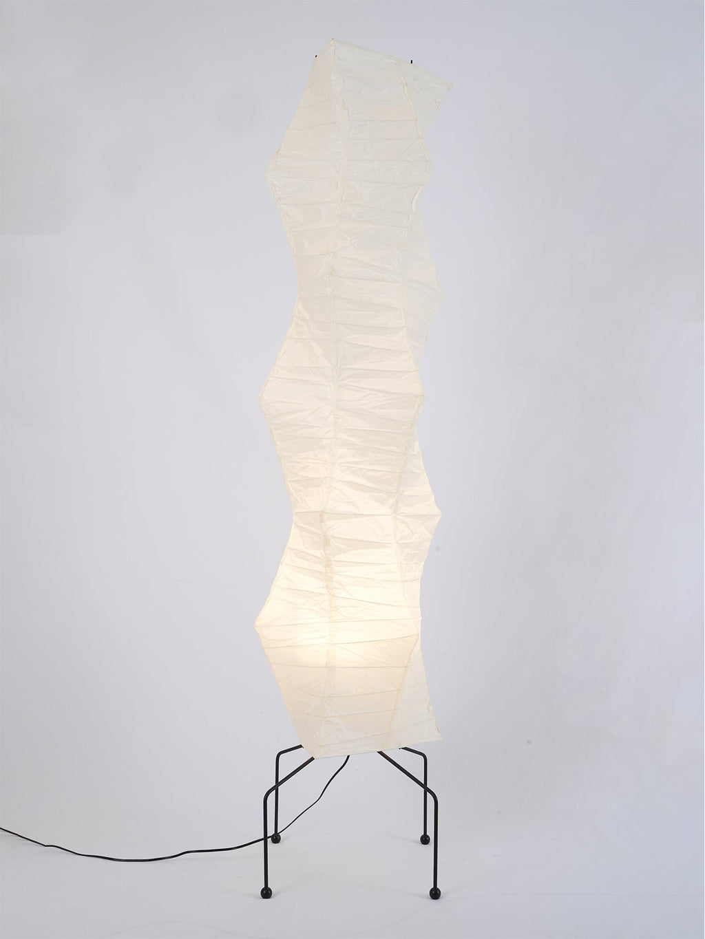 Lampadaire moderne Cyril en papier Blanc
