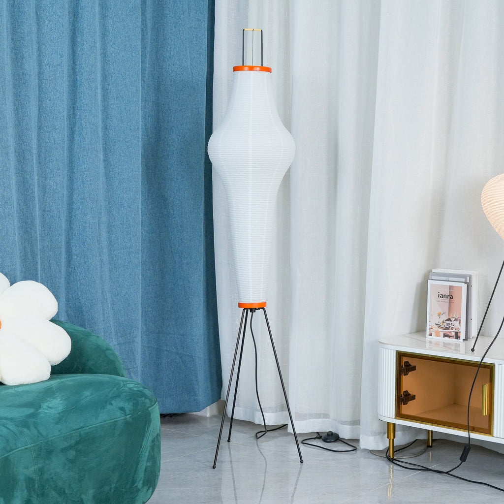 Lampadaire moderne Cyril en papier Blanc
