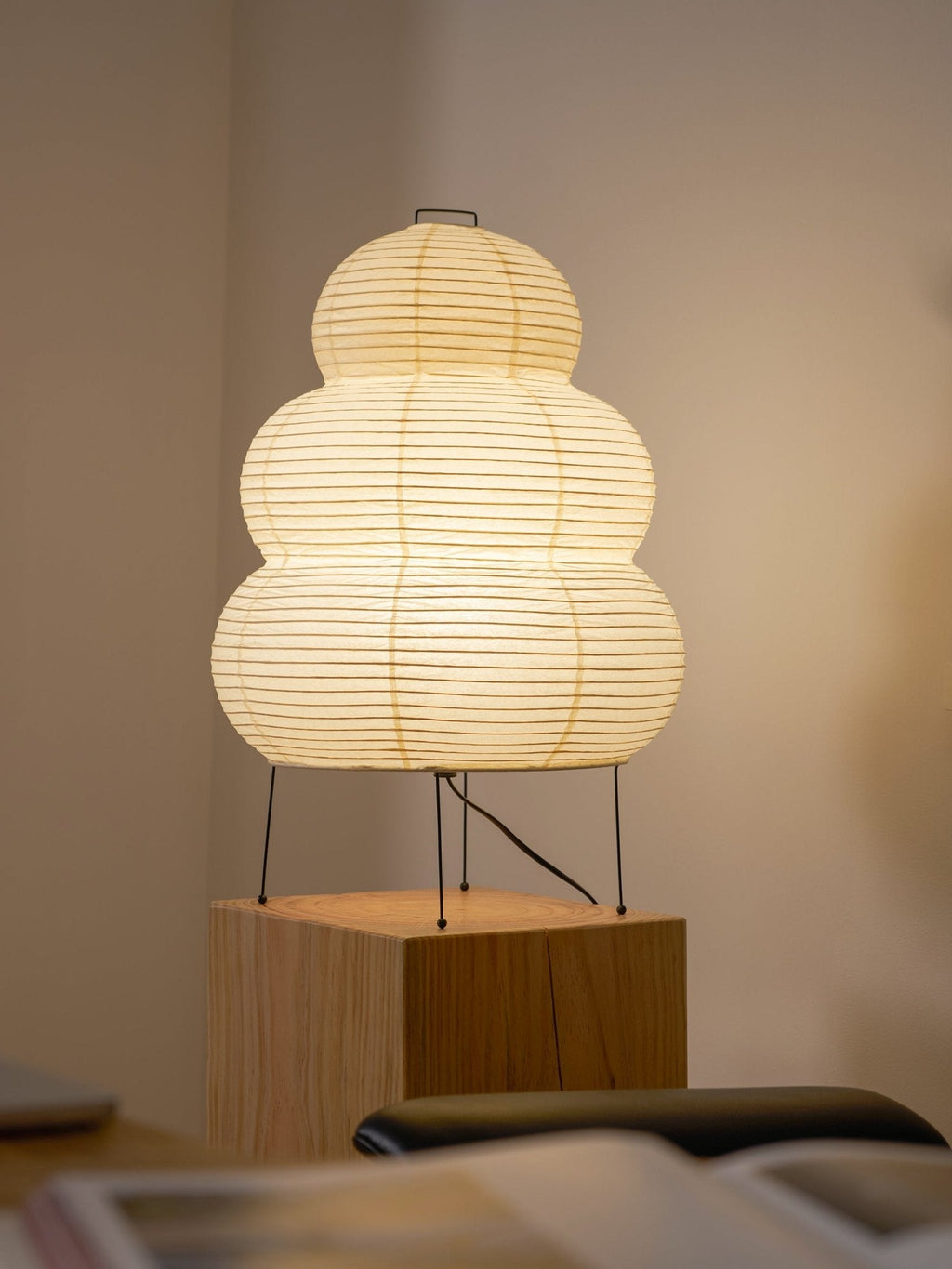 Lampe à poser moderne Fleming en papier Blanc