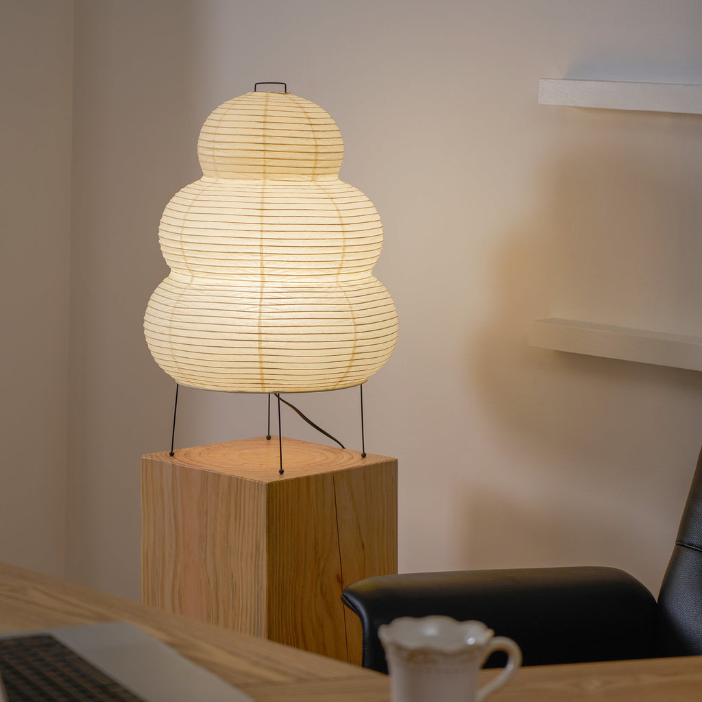 Lampe à poser moderne Fleming en papier Blanc