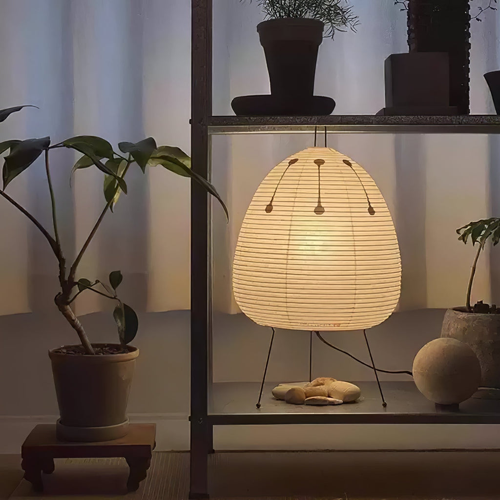 Lampe à poser moderne Fleming en papier Blanc