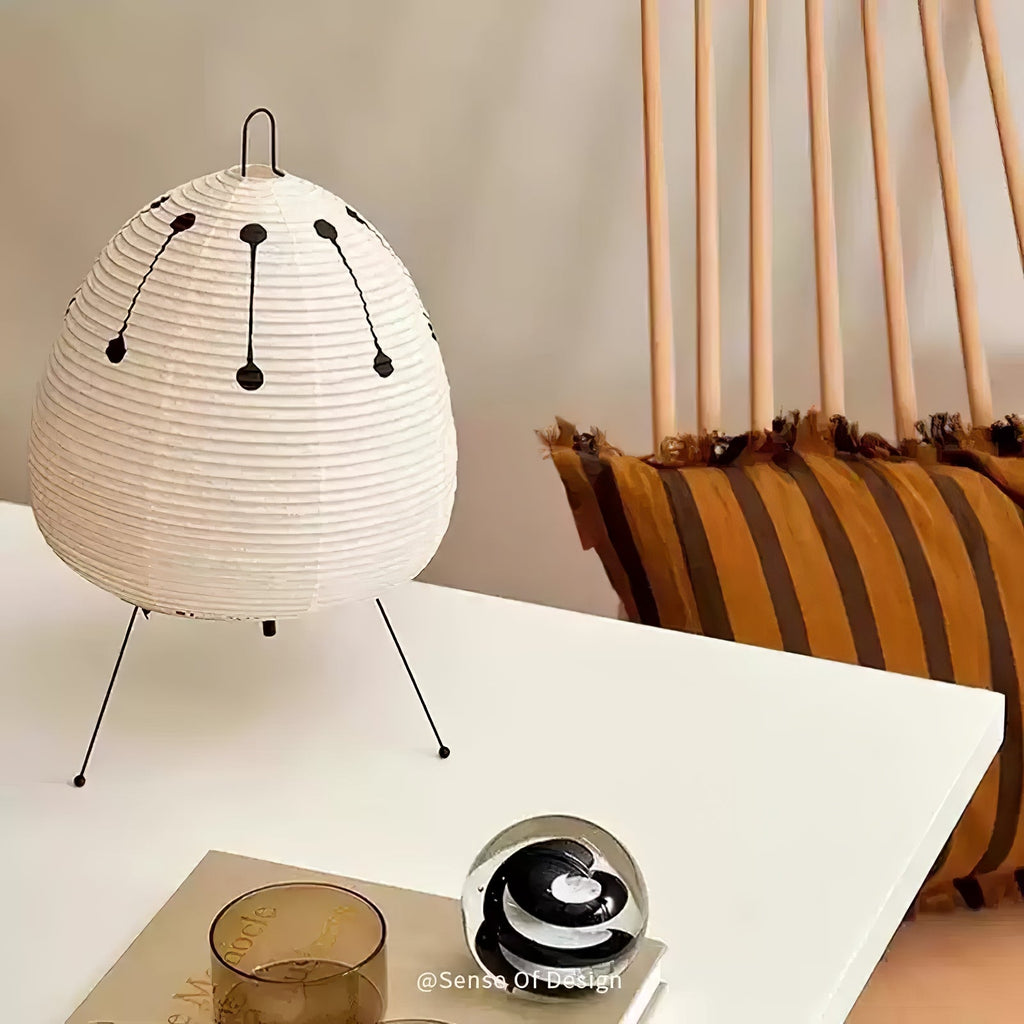 Lampe à poser moderne Fleming en papier Blanc