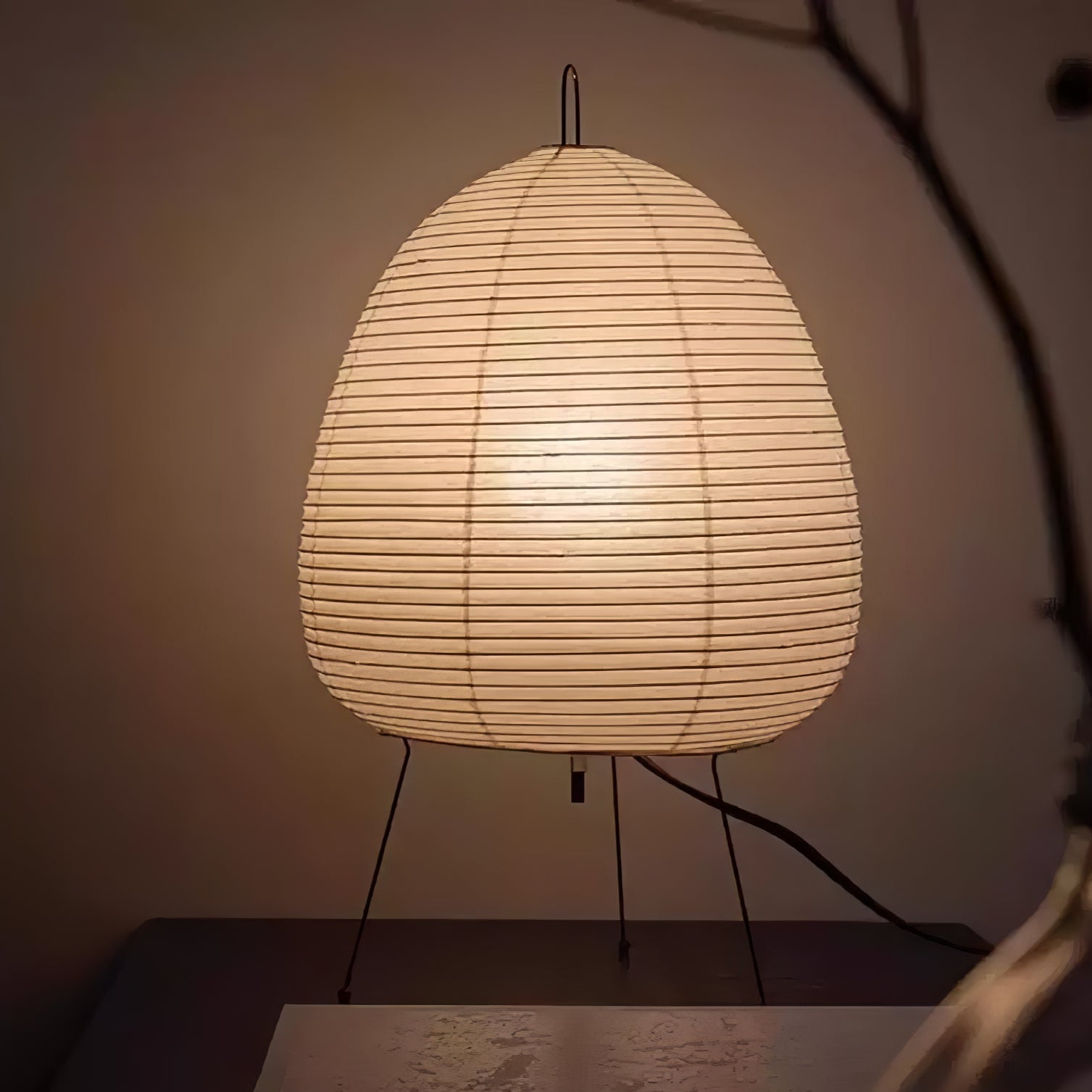 Lampe à poser moderne Fleming en papier Blanc