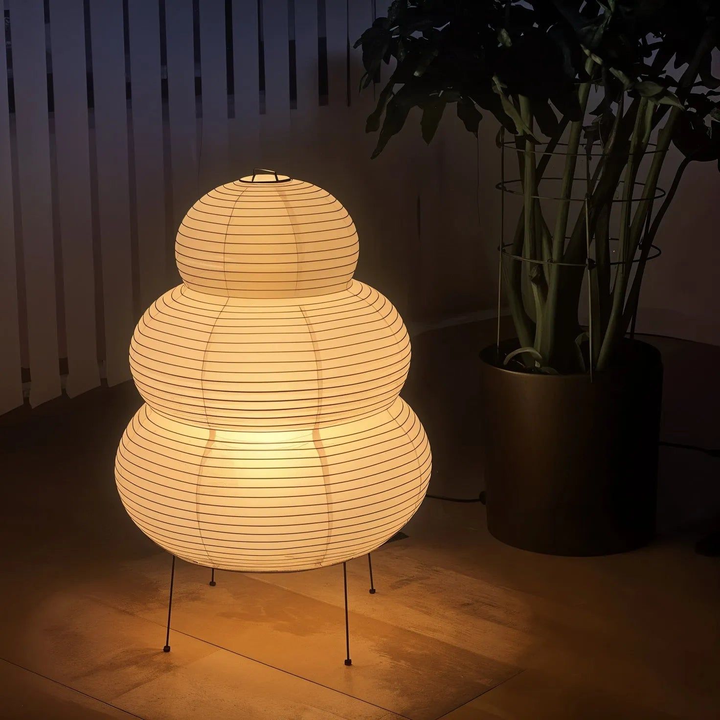 Lampe à poser moderne Fleming en papier Blanc