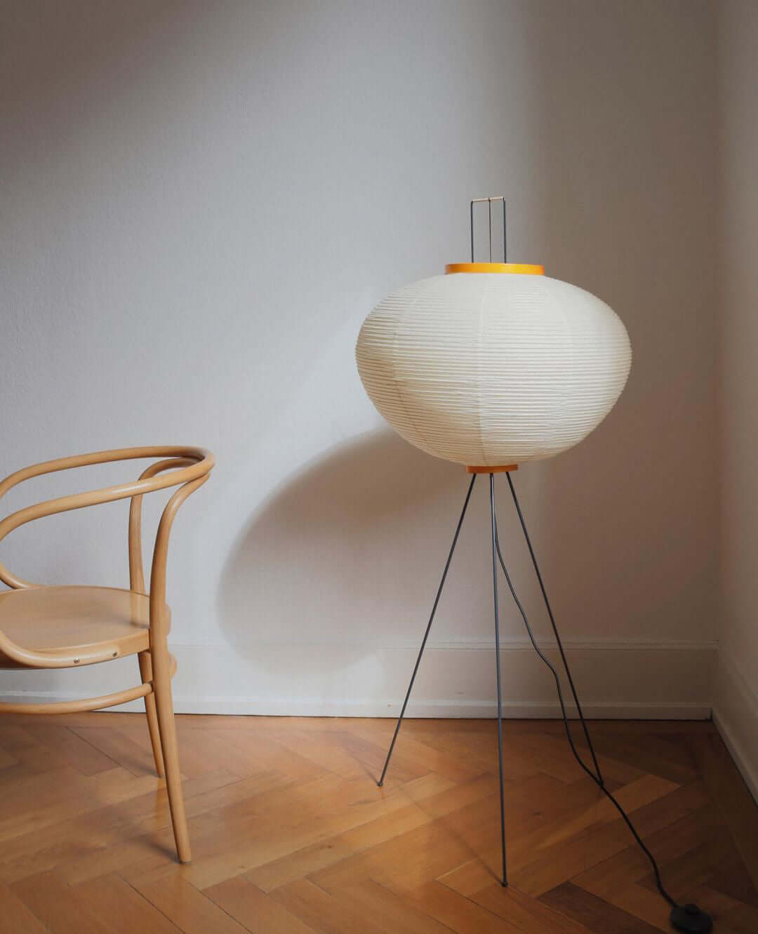 Lampadaire moderne Cyril en papier Blanc