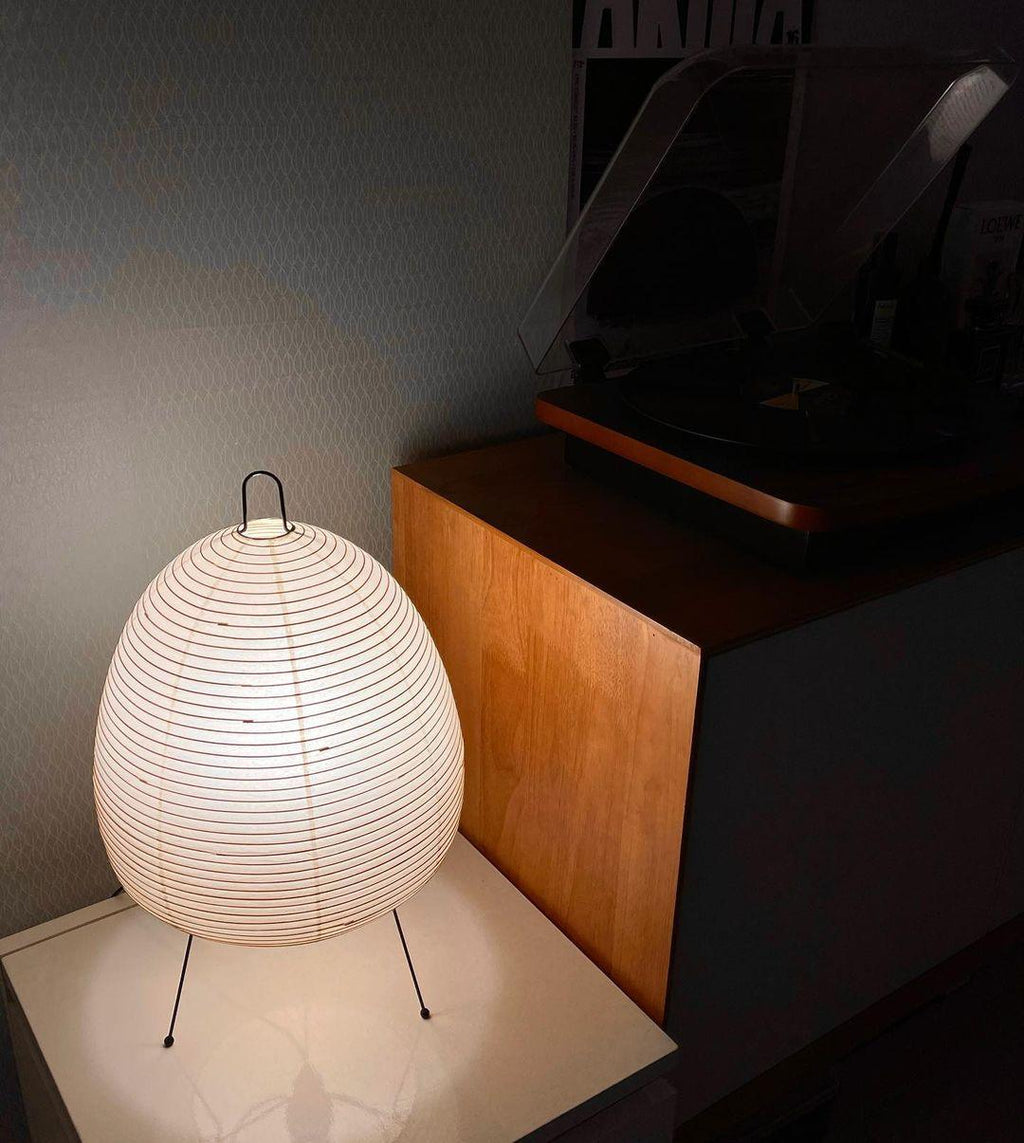 Lampe à poser moderne Fleming en papier Blanc