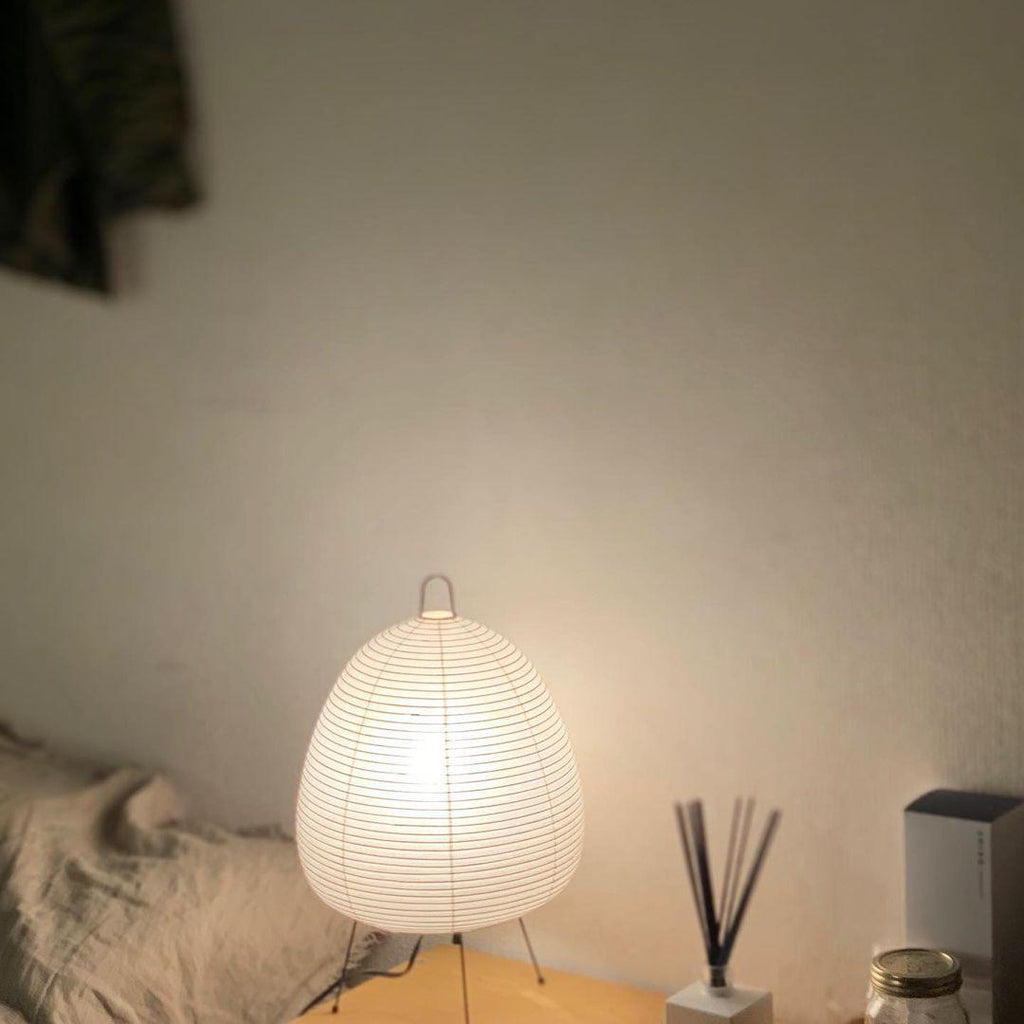 Lampe à poser moderne Fleming en papier Blanc