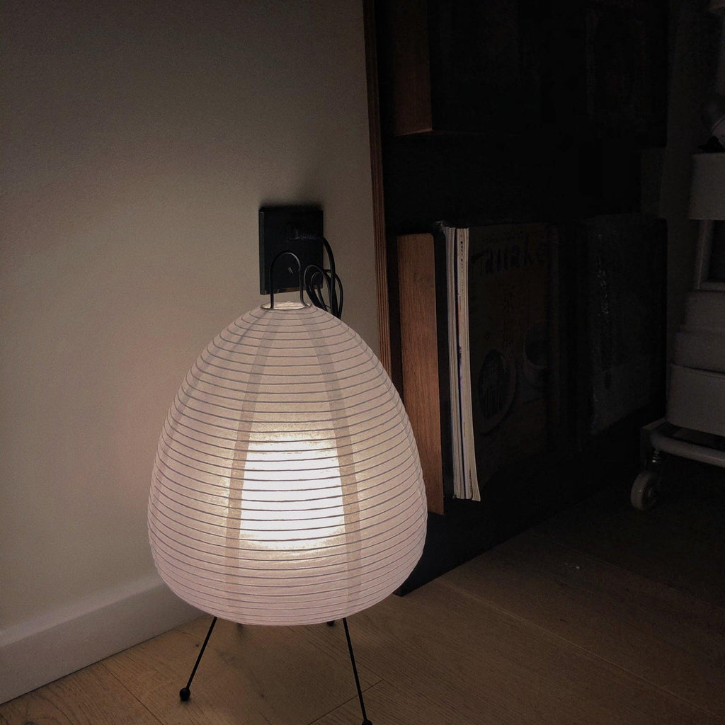 Lampe à poser moderne Fleming en papier Blanc