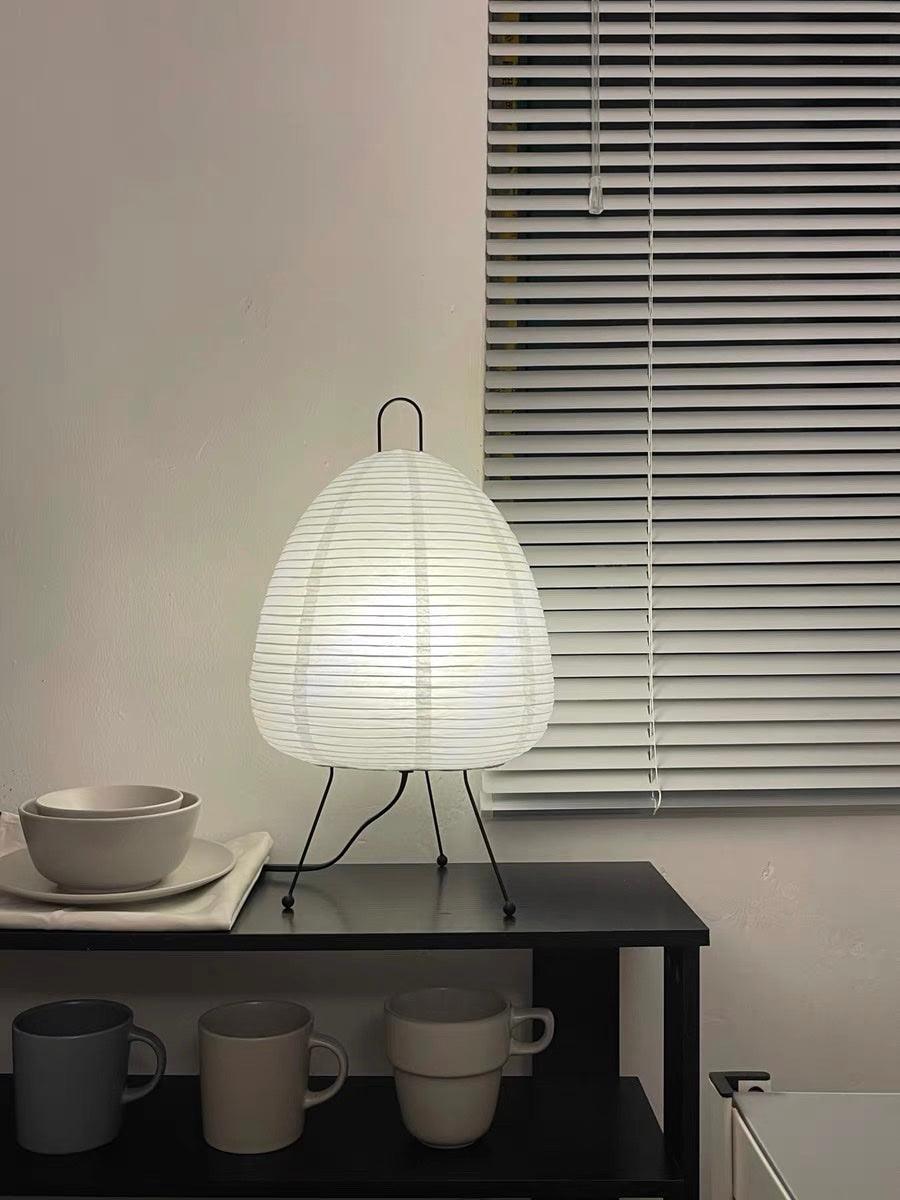 Lampe à poser moderne Fleming en papier Blanc