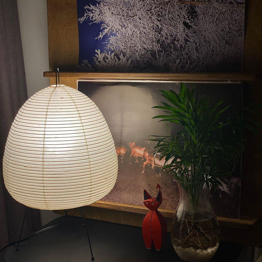 Lampe à poser moderne Fleming en papier Blanc