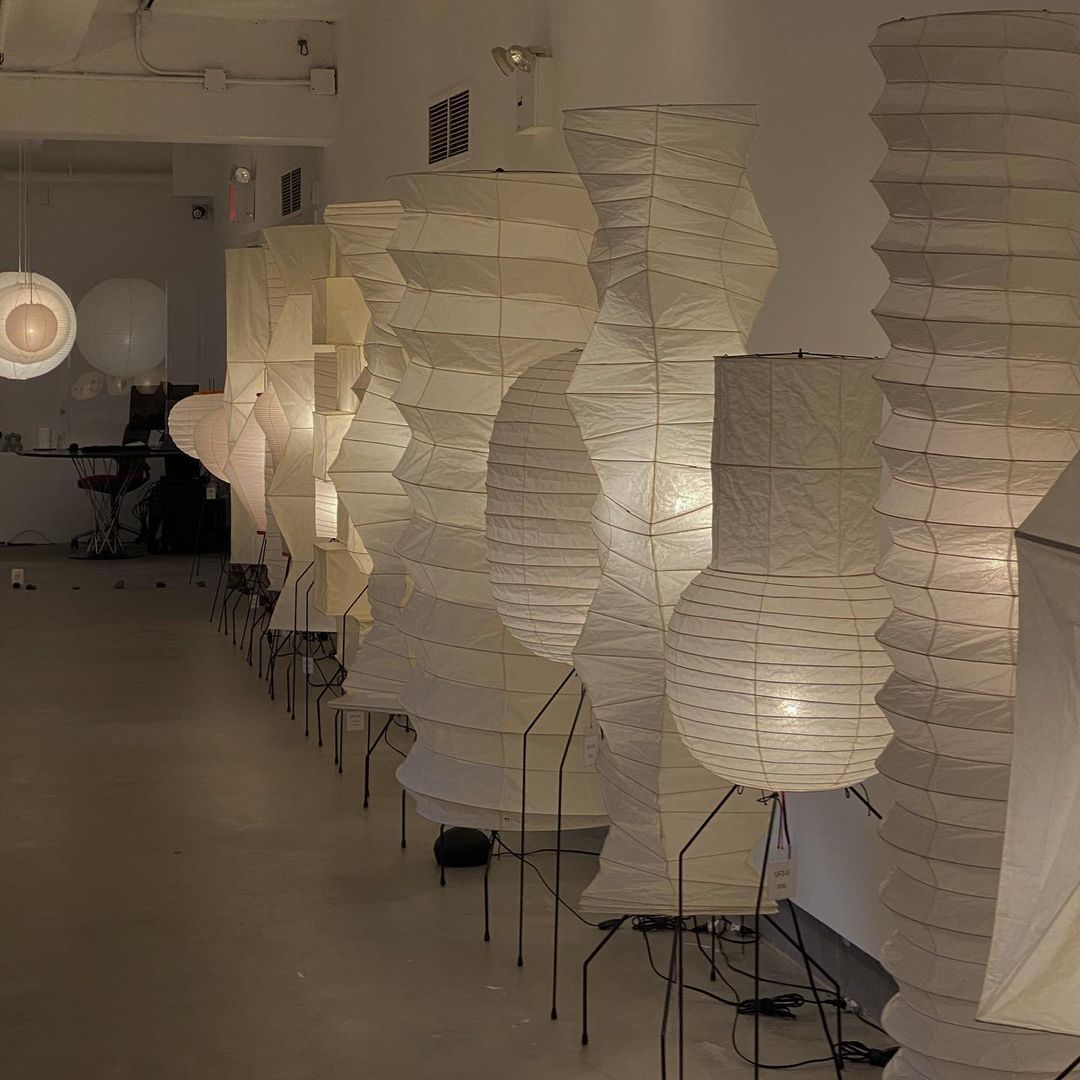 Lampadaire moderne Cyril en papier Blanc