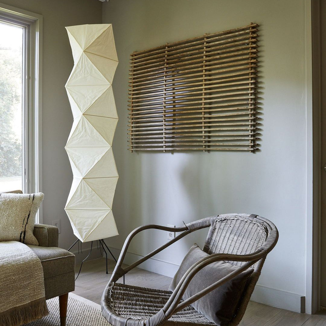 Lampadaire moderne Cyril en papier Blanc