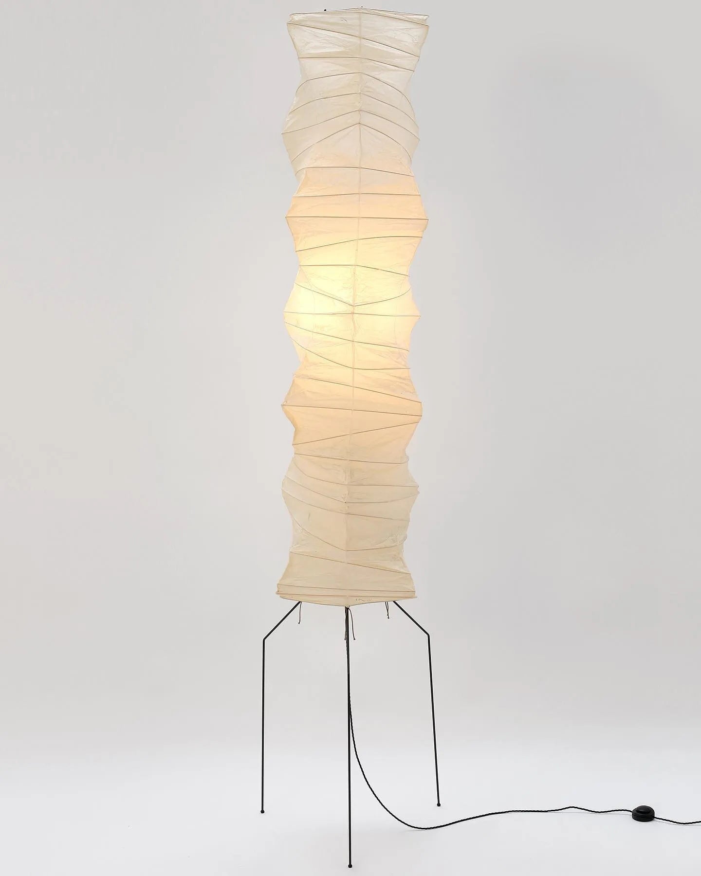 Lampadaire moderne Cyril en papier Blanc
