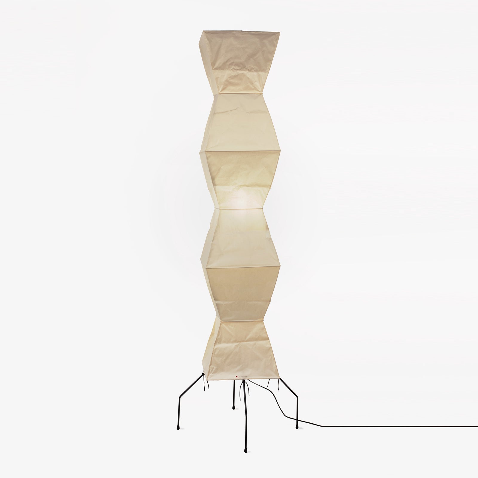 Lampadaire moderne Cyril en papier Blanc