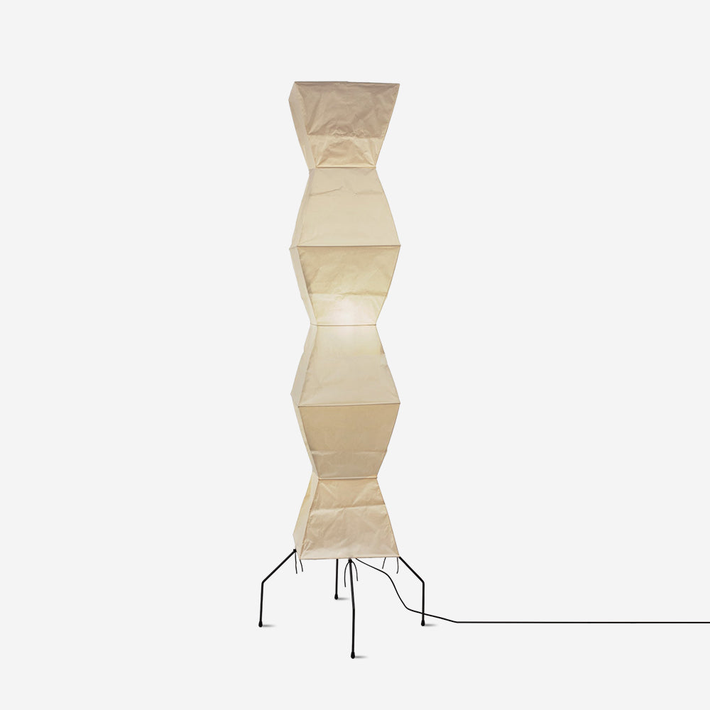 Lampadaire moderne Cyril en papier Blanc