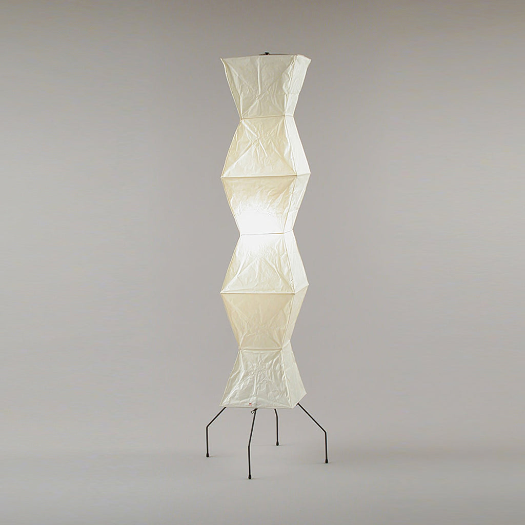 Lampadaire moderne Cyril en papier Blanc