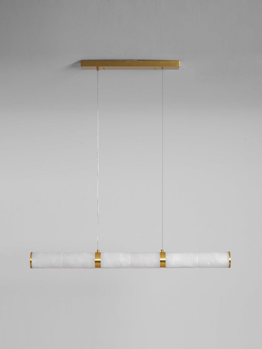 Suspension moderne Sal en Albâtre Laiton et blanc
