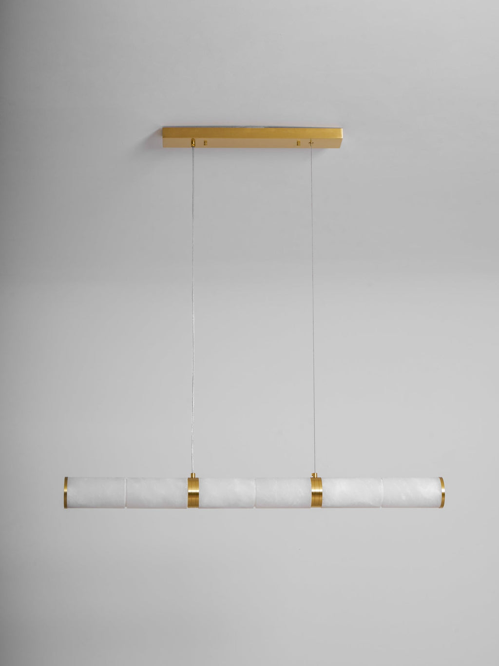 Suspension moderne Sal en Albâtre Laiton et blanc