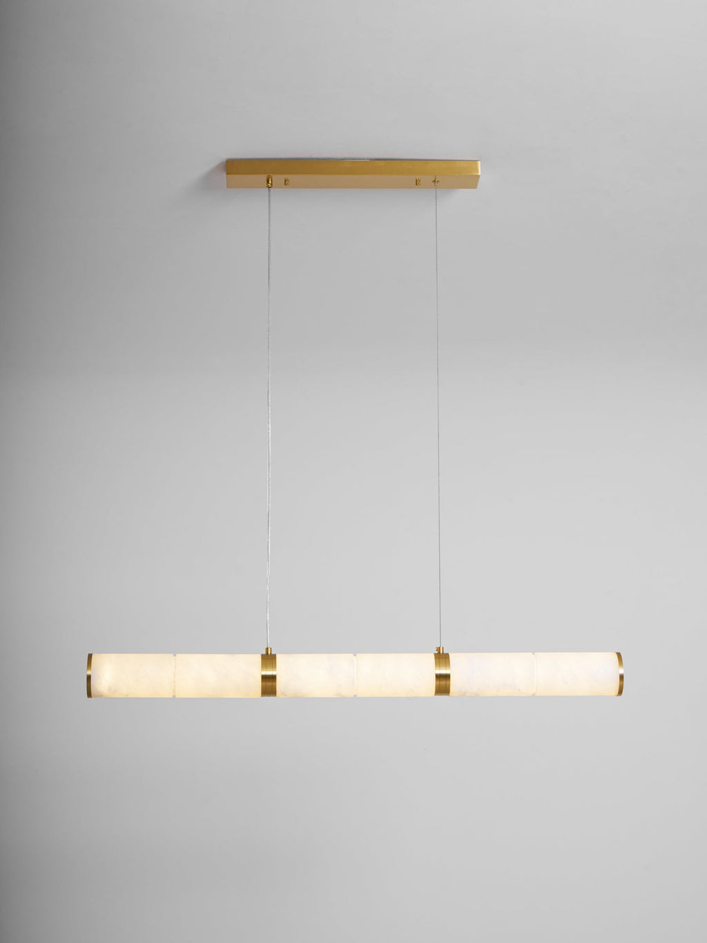 Suspension moderne Sal en Albâtre Laiton et blanc