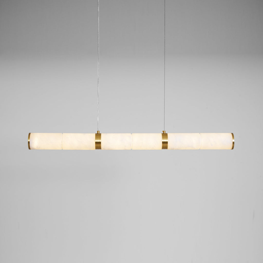 Suspension moderne Sal en Albâtre Laiton et blanc