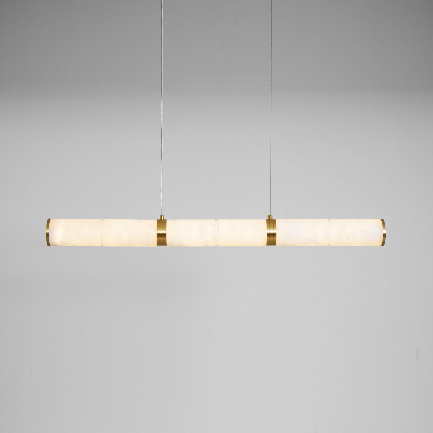 Suspension moderne Sal en Albâtre Laiton et blanc
