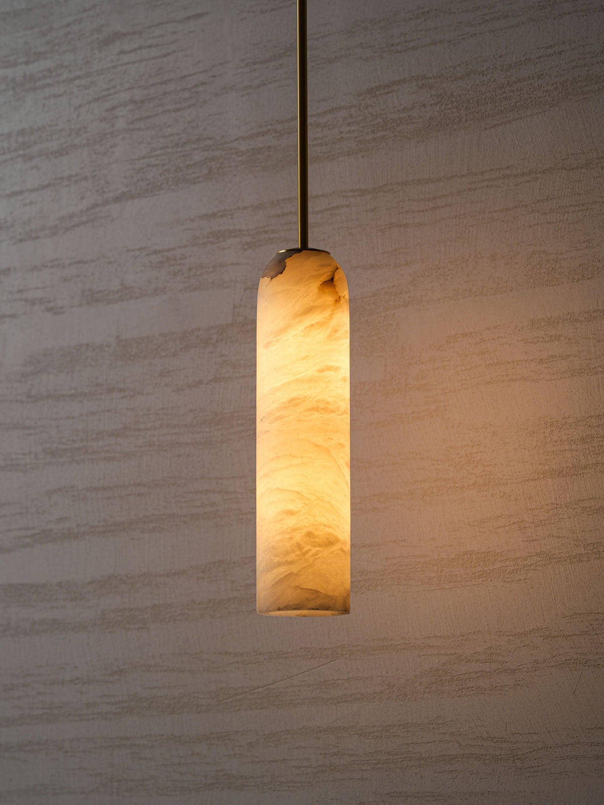 Alabaster Cylinder Pendant Light