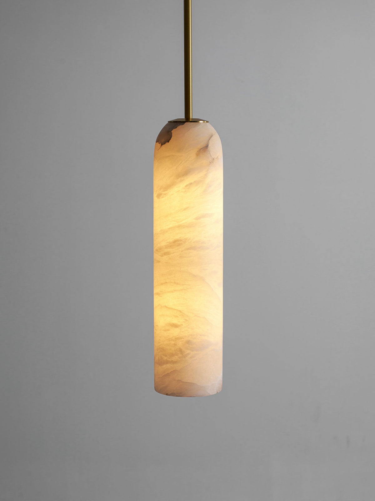 Alabaster Cylinder Pendant Light