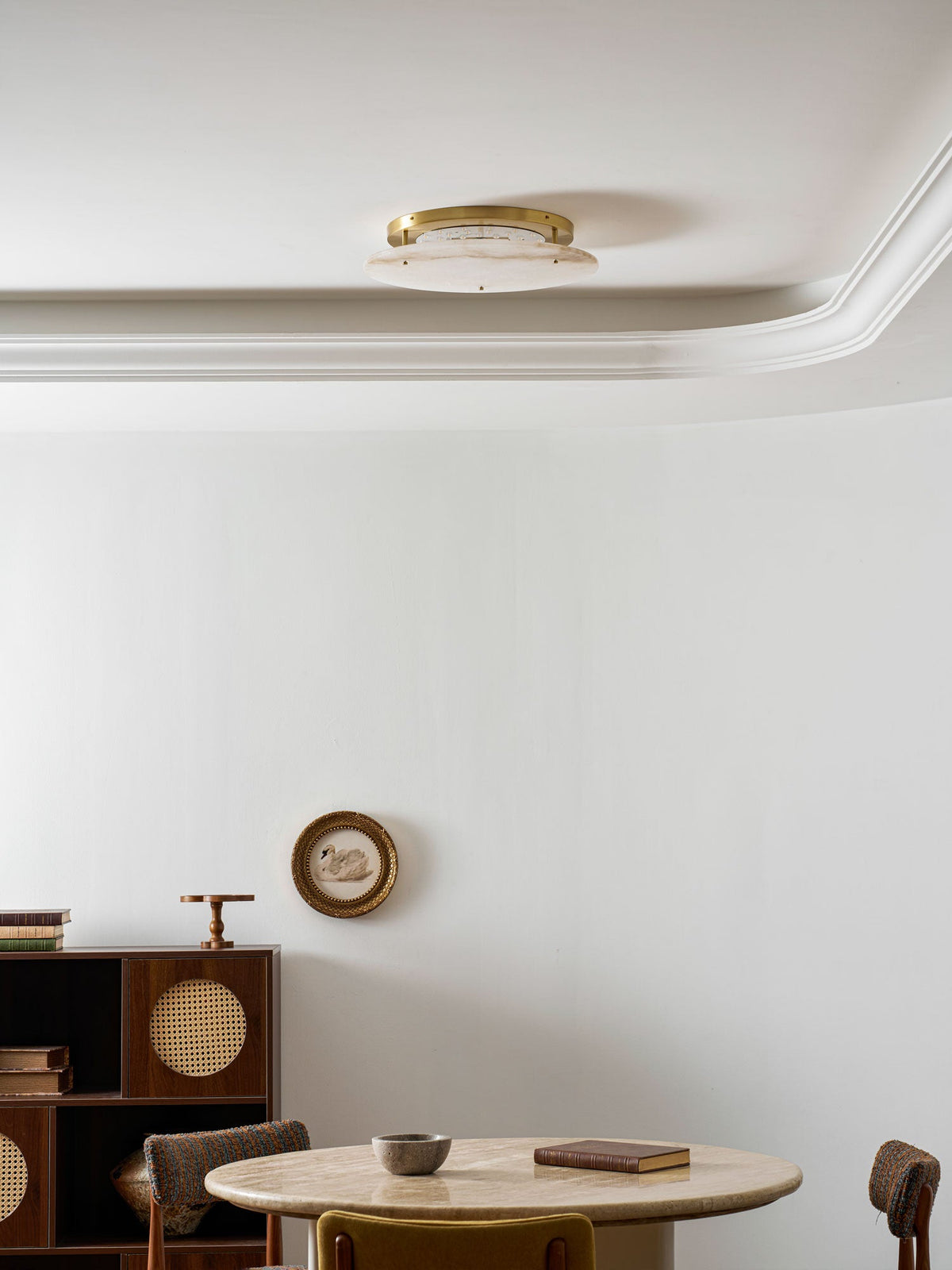 Alabaster Disc Ceiling Lamp
