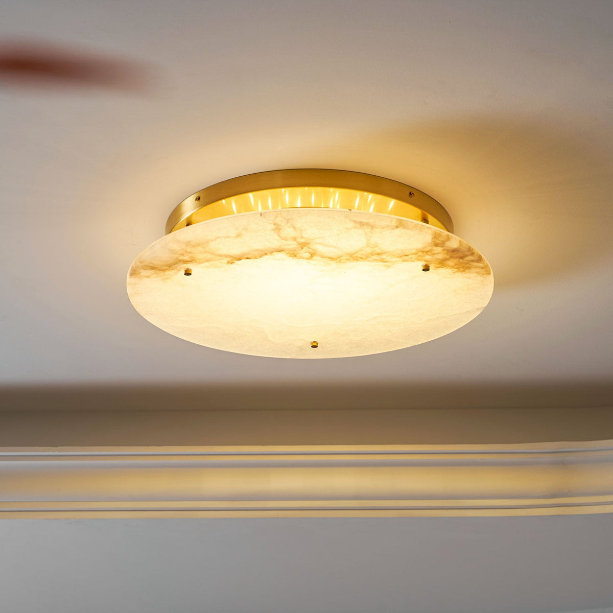 Alabaster Disc Ceiling Lamp