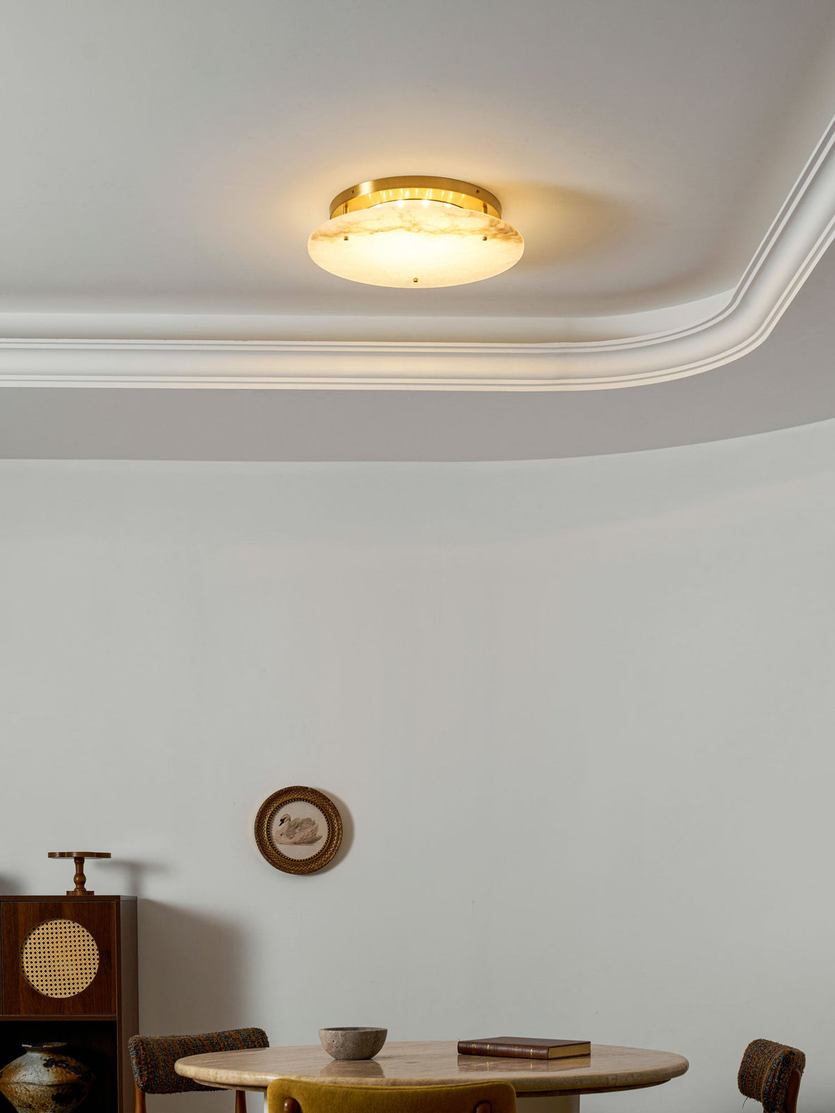 Alabaster Disc Ceiling Lamp
