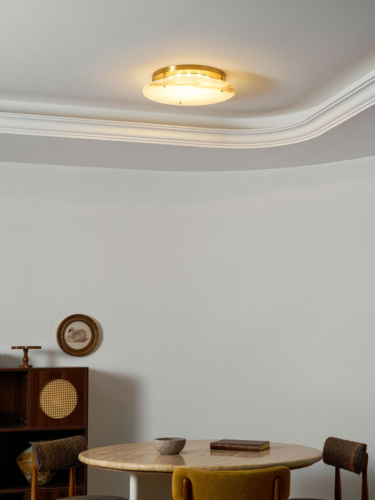 Alabaster Disc Ceiling Lamp
