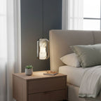 Suspension moderne Ludlow en Albâtre, verre Fumé gris et blanc