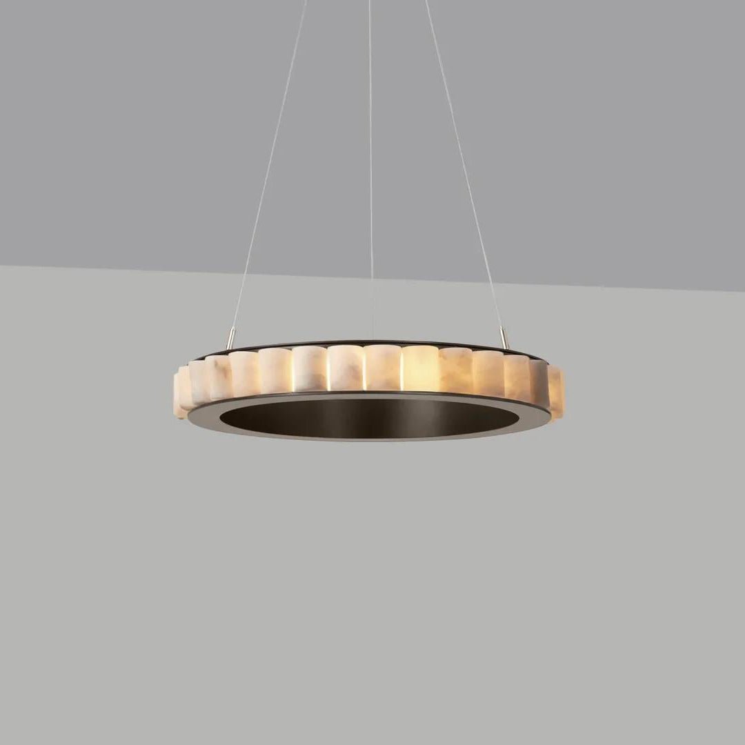 Lustre moderne Kenric en Albâtre Noir