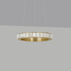 Lustre moderne Kenric en Albâtre Noir