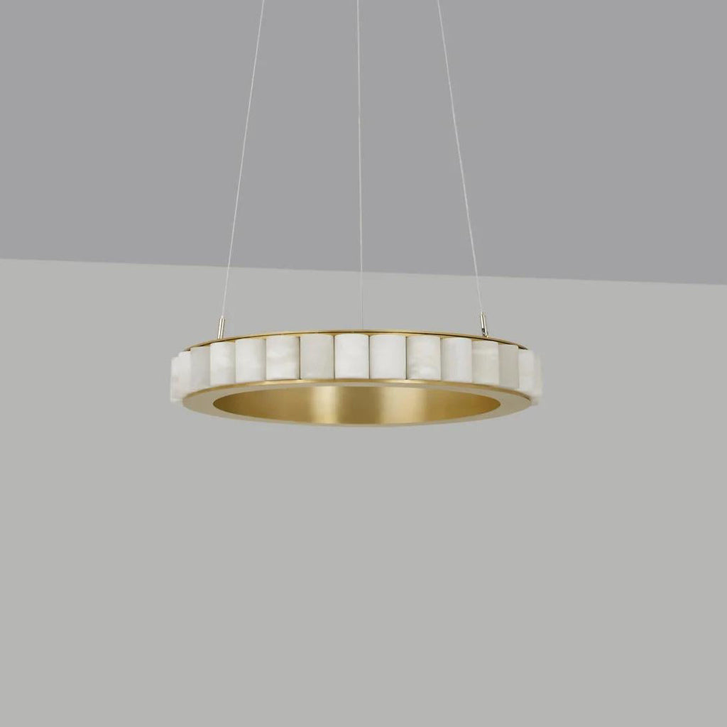 Lustre moderne Kenric en Albâtre Laiton