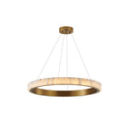 Lustre moderne Kenric en Albâtre Noir