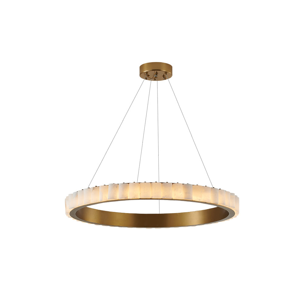 Lustre moderne Kenric en Albâtre Noir